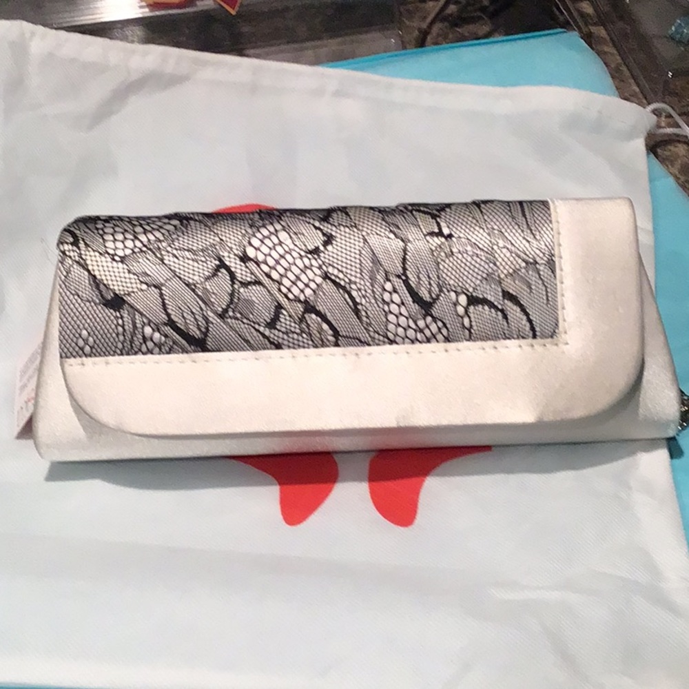 Satin and lace evening/clutch bag. Rare, from Italy NWT